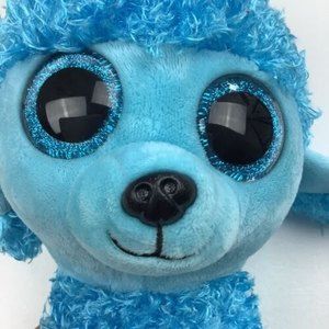Ty Beanie Boo Baby Mandy Blue Poodle Dog Animal 9" Stuffed Plush Girl Toy 2018